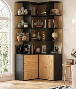 Tall Corner Bookshelf