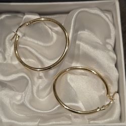 Gold Hoop Earrings 10Kt