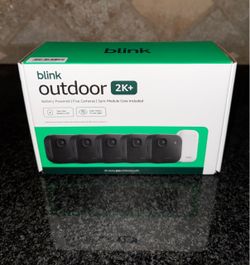 Blink Outdoor 2K+ 5-Camera System, Black, Sync Module Core