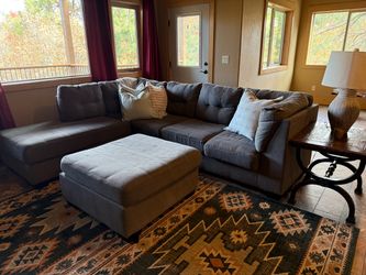 Denim look sectional