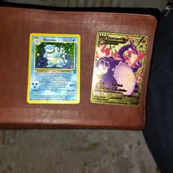 VMAX Halograph Gold Charizard And Holographic Blastoise