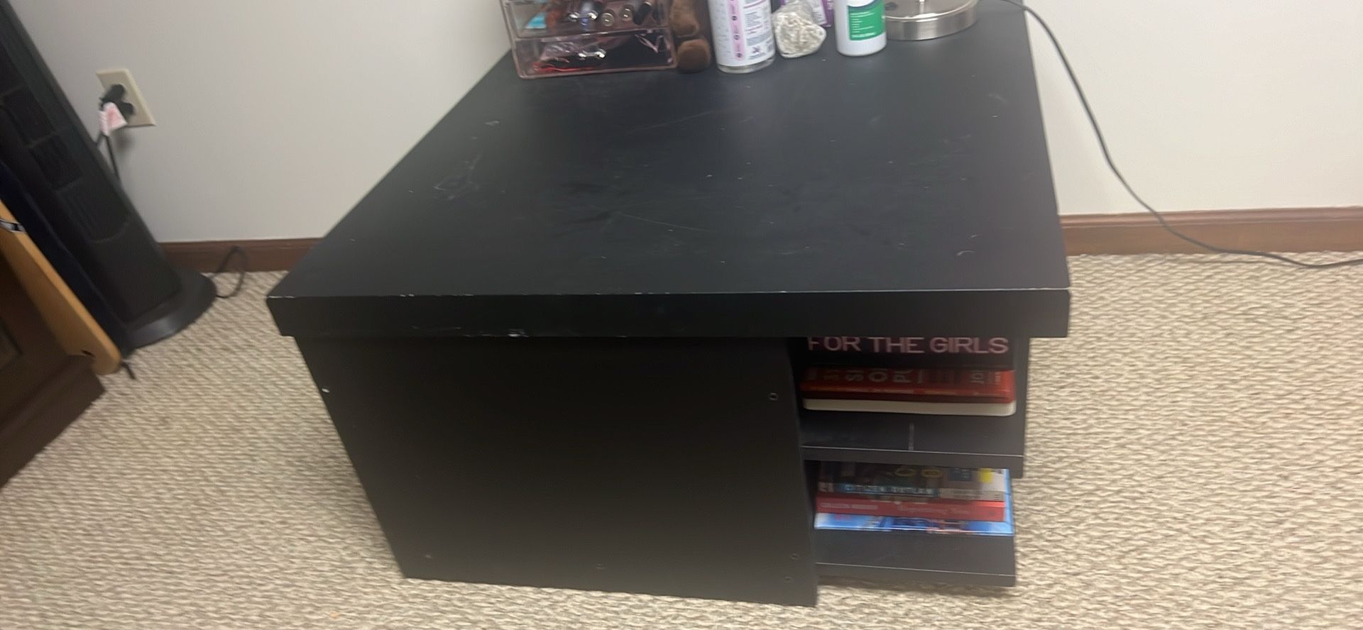 Black Storage Table