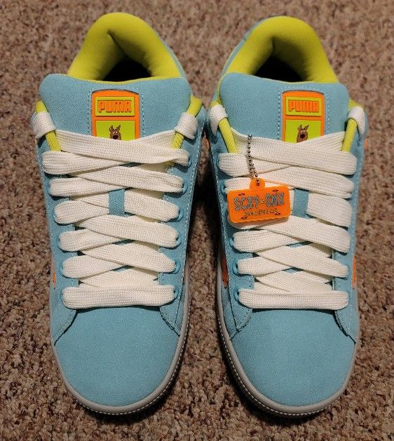 PUMA SUEDE XL SCOOBY-DOO! "MYSTERY MACHINE" SNEAKERS - MENS 10.5