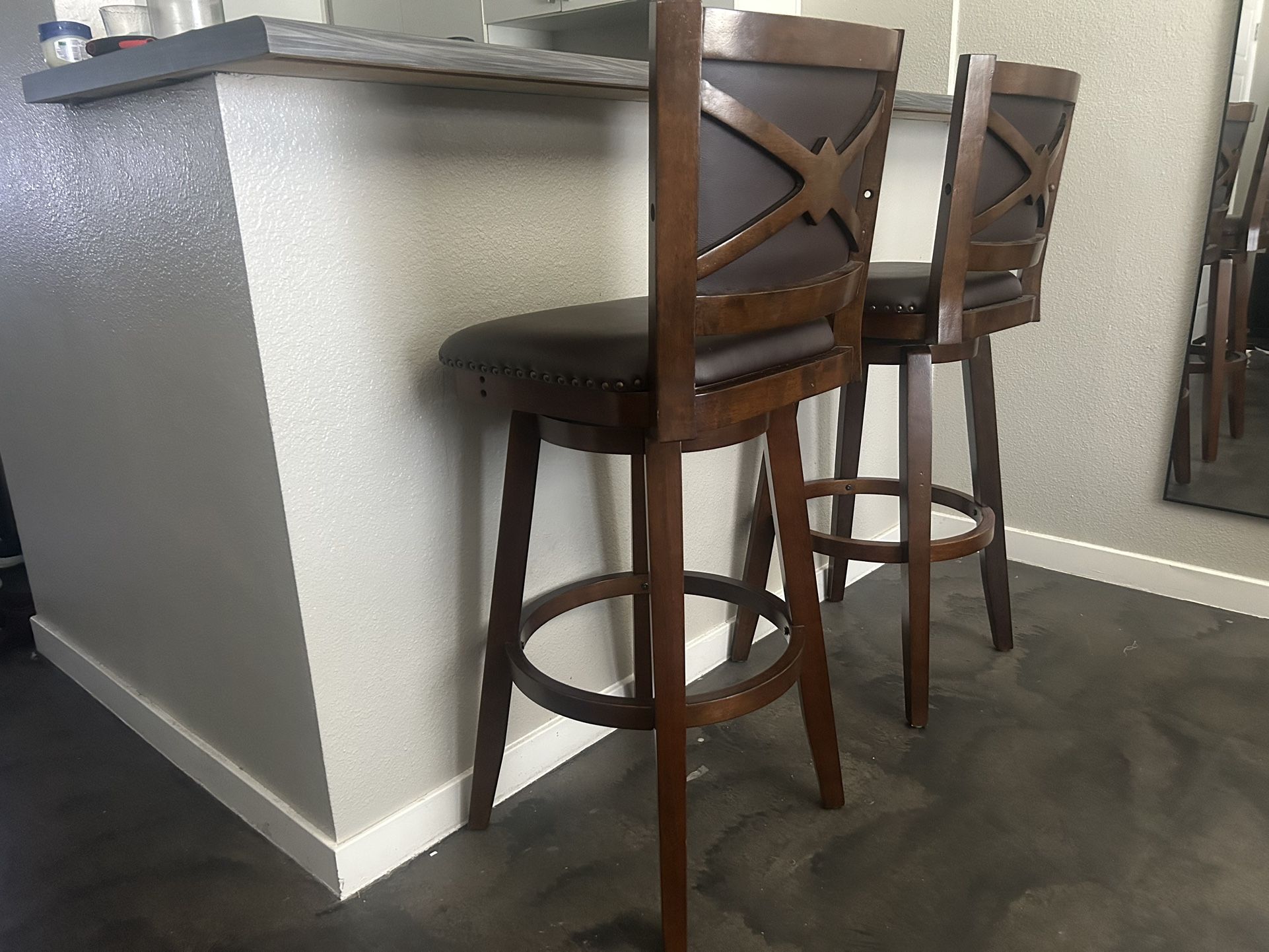 Boraam Broadmoor Extra Tall Swivel Bar Stool (2) - ( No Arms )