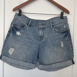 Apt. 9 Shorts | Size 10 Blue Jean (Distressed) Shorts