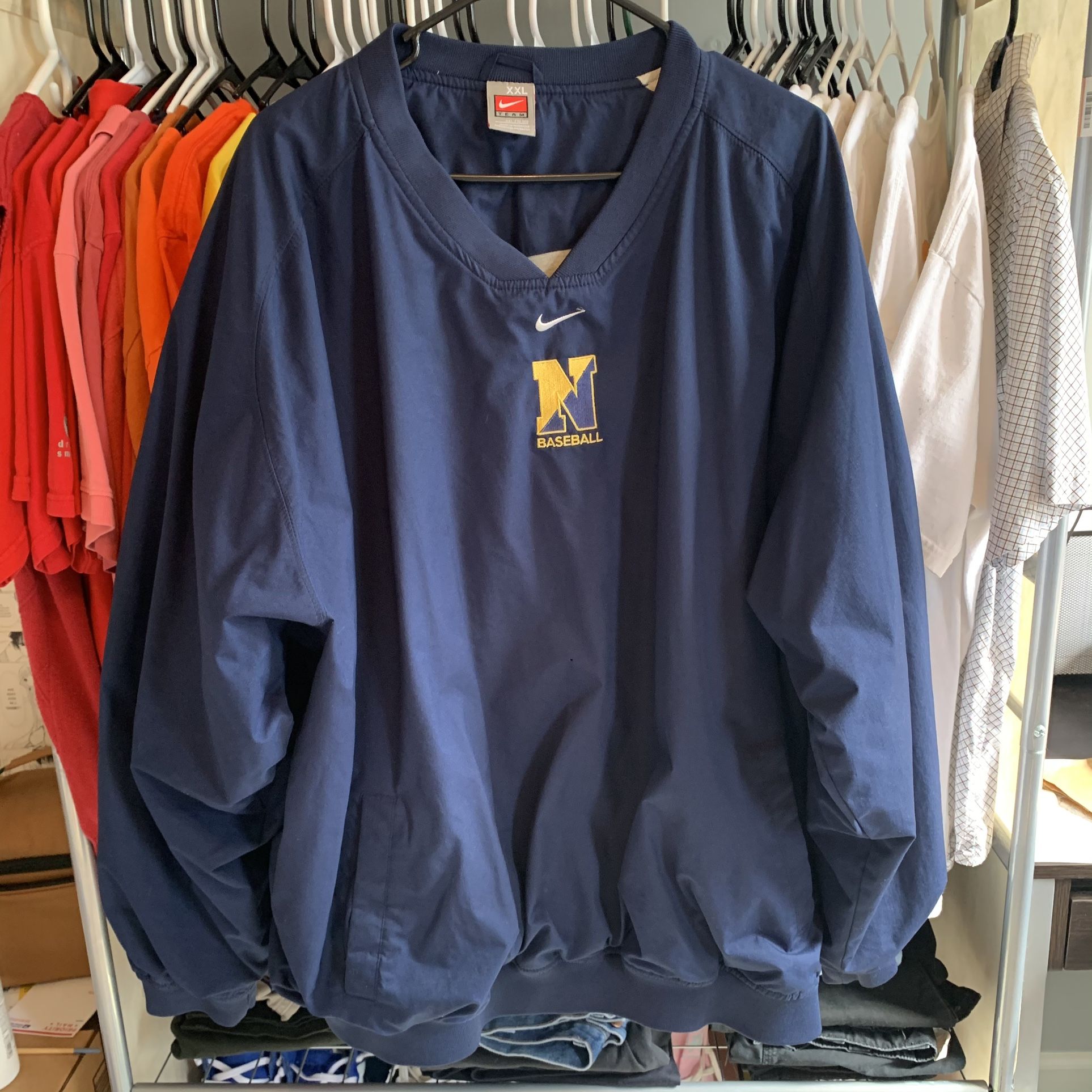 Nike notre dame baseball windbreaker size XXL (has two tiny holes) $20