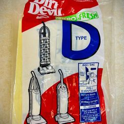 New 3 Pack Genuine Royal Dirt Devil Model D Vacuum Cleaner Bags for Uprights
