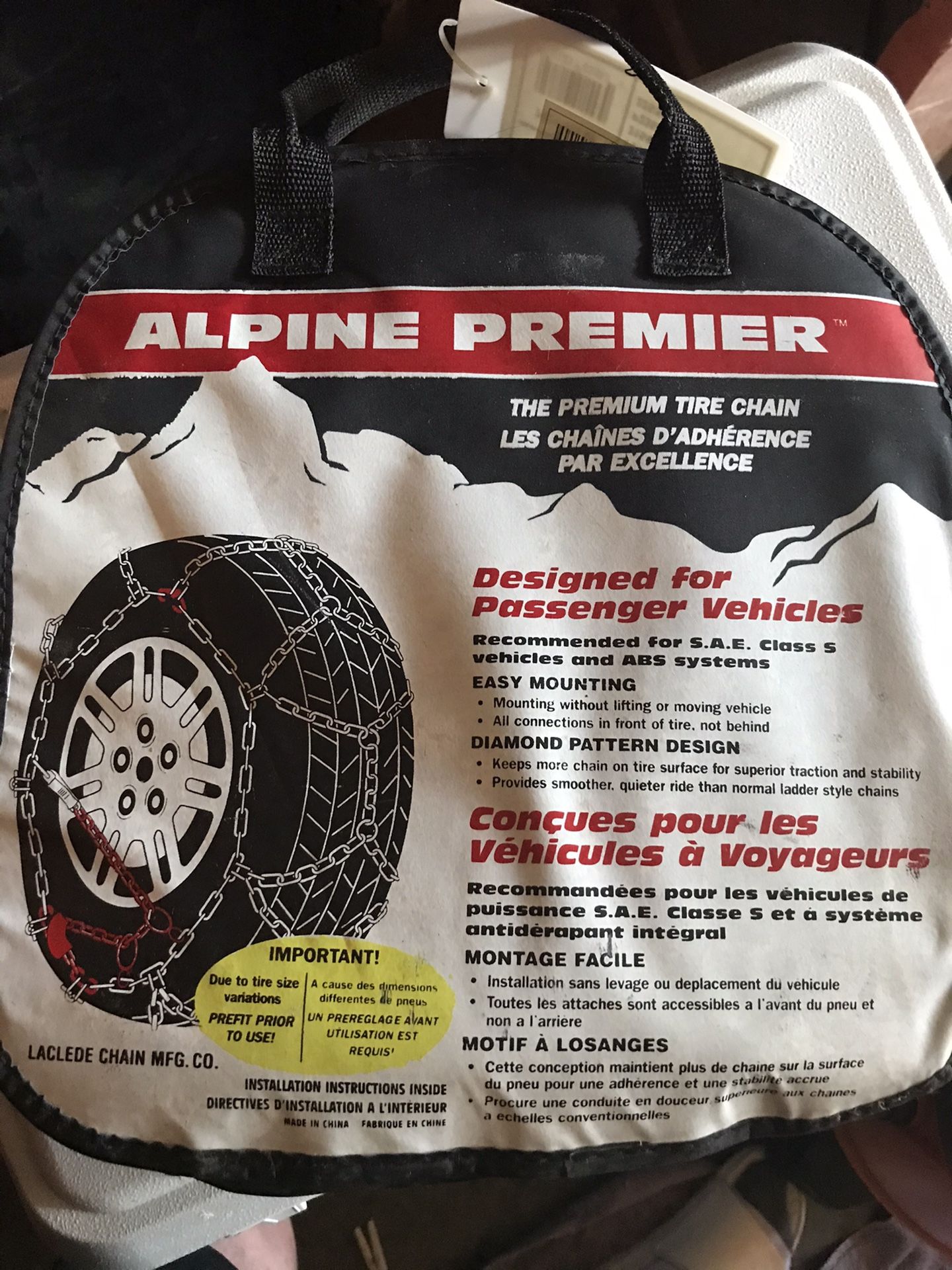 (NEW)- Alpine Premium Tire Chains