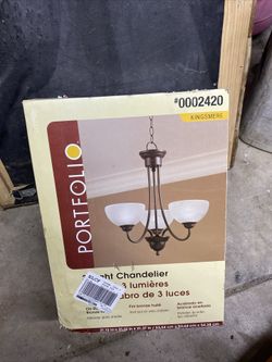 Portfolio 3 Light Chandelier Oil Rubbed Bronze Finish