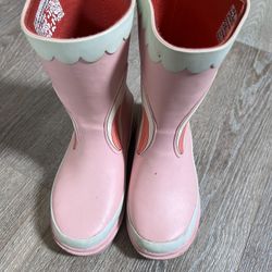 Toddler Girls' Delaney Printed Rain Boots - Cat & Jack Pink Bunny Ears 9/10