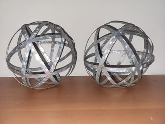 Contemporary Silver Orb Decor