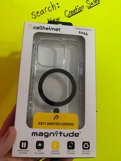 BRAND NEW cellhelmet Magnitude MagSafe Compatible Clear Black Case for Apple iPhone 14 Pro 6.1 Inch 2022 13 FT Drop Tested Anti Yellowing Phone Cover