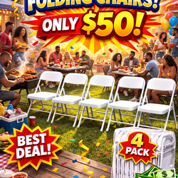 4 pack chairs BRAND NEW $50