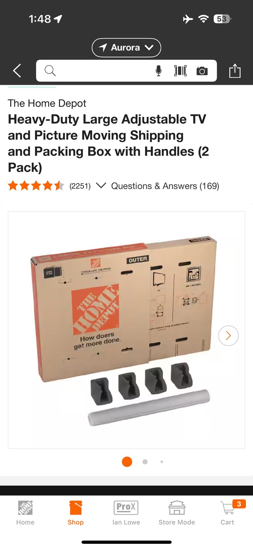 TV / Picture moving box - Large