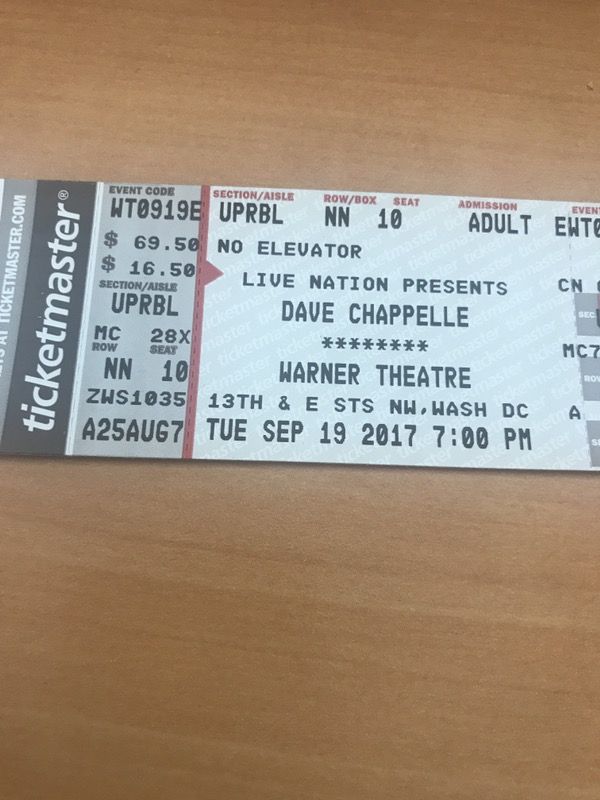 Dave Chappelle 2 tickets