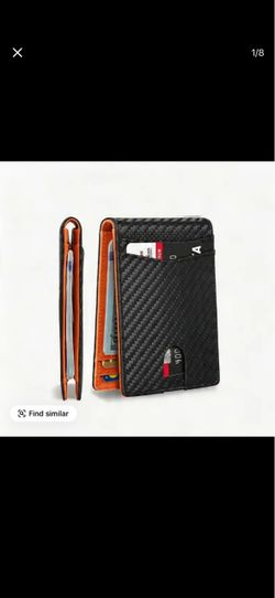 en's Okicoler Carbon Fiber Ultra-Thin Bifold Wallet - Business Minimalist, 11 RFID Shielded Card Slots, Mock Leather Look, Anti-Theft, Gift-Ready Slim