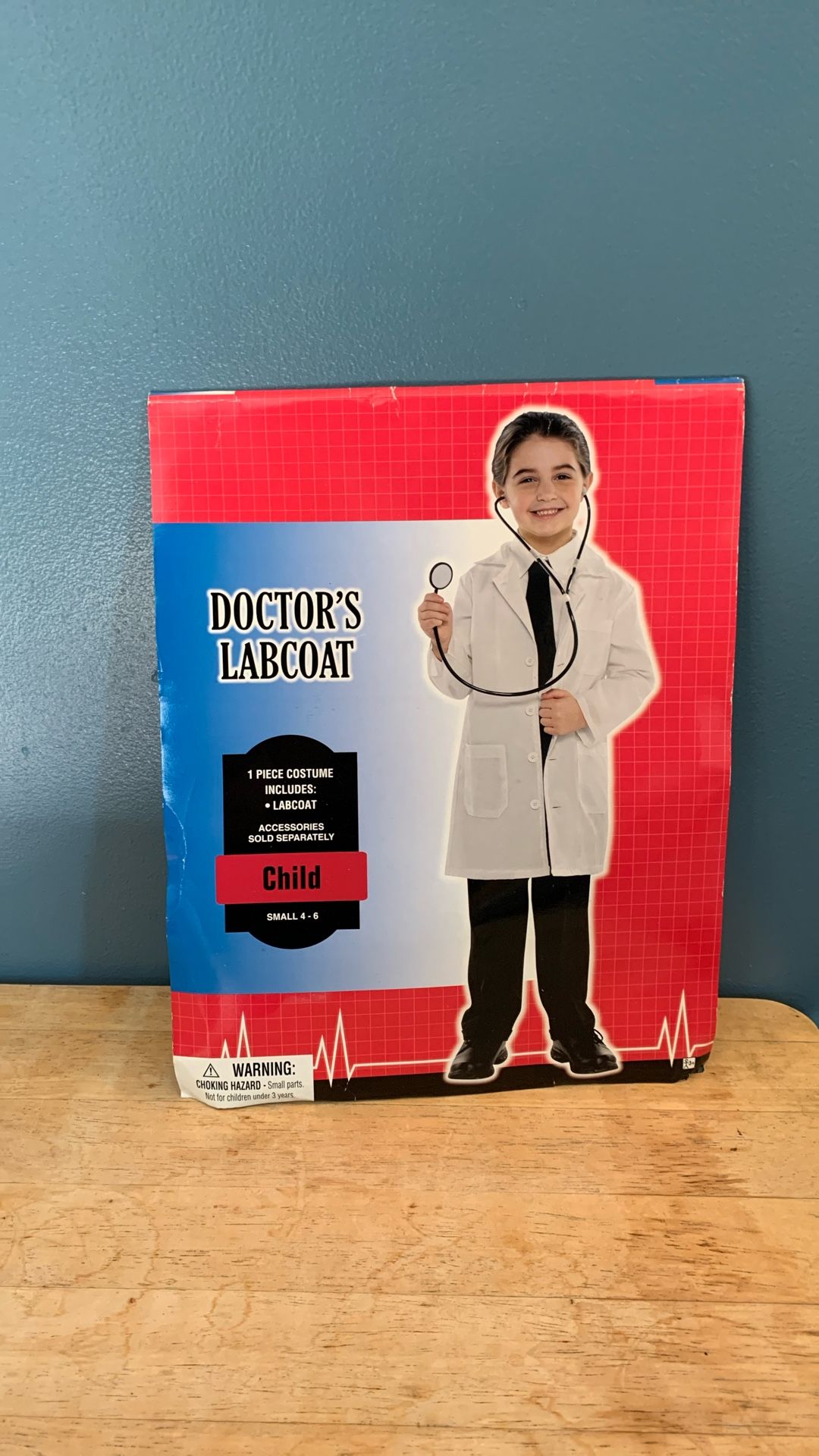 HALLOWEEN DOCTOR MAD SCIENTIST KIDS SIZE SMALL 4-6 COSTUME