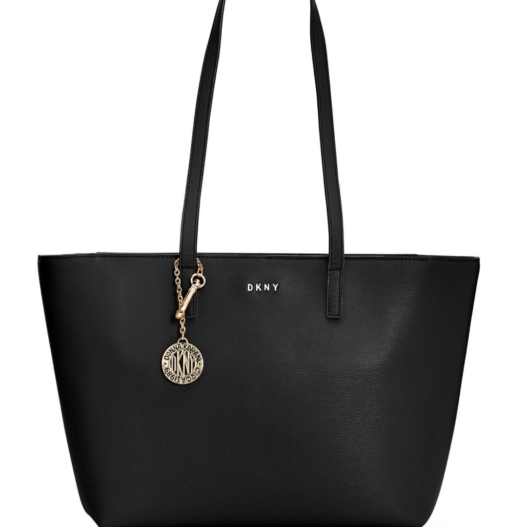 DKNY Sutton Black Leather Tote Handbag