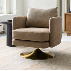 Auburn Swivel Chair from West Elm in Camel (2 Available)