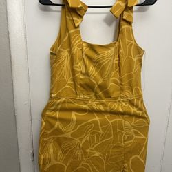 Yellow Bow Detail Dress 