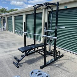 Nearly new home garage Gym Set