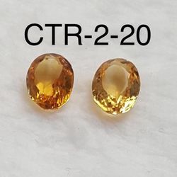 Citrine Facetted Oval Shape Semi-Precious Gemstone-CTR-2-20/STK-119