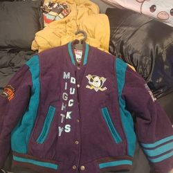 Vintage Mighty Ducks Letterman Jacket