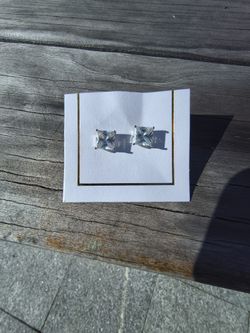 925 sterling silver stud earrings, 8mm