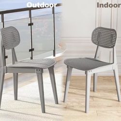 Modern Plastic Kitchen Chairs (two)