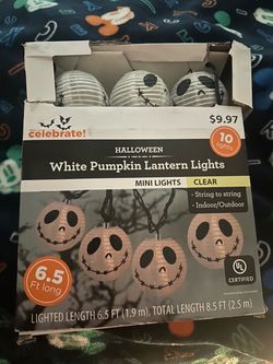 New white pumpkin lantern lights