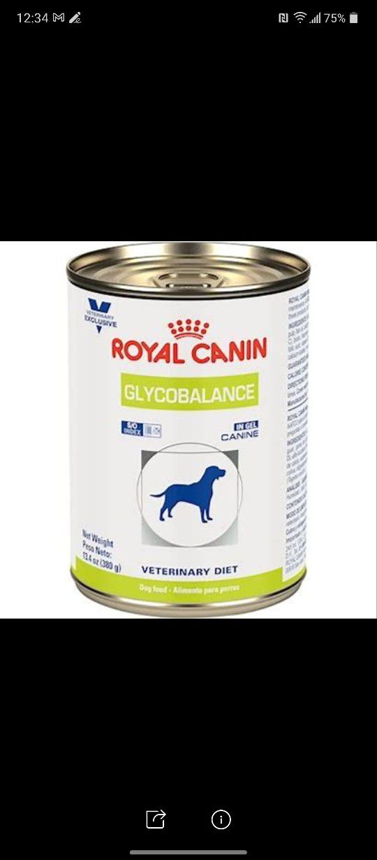 12 Cans Royal Canin Veterinary Diet Glycobalance Dog Food