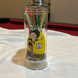 Betty Boop Straw Dispenser vintage