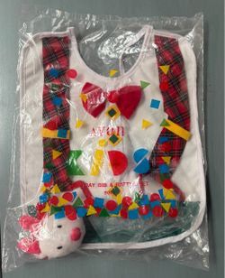 NEW Newborn Bib and Rattle Set by Avon just $5