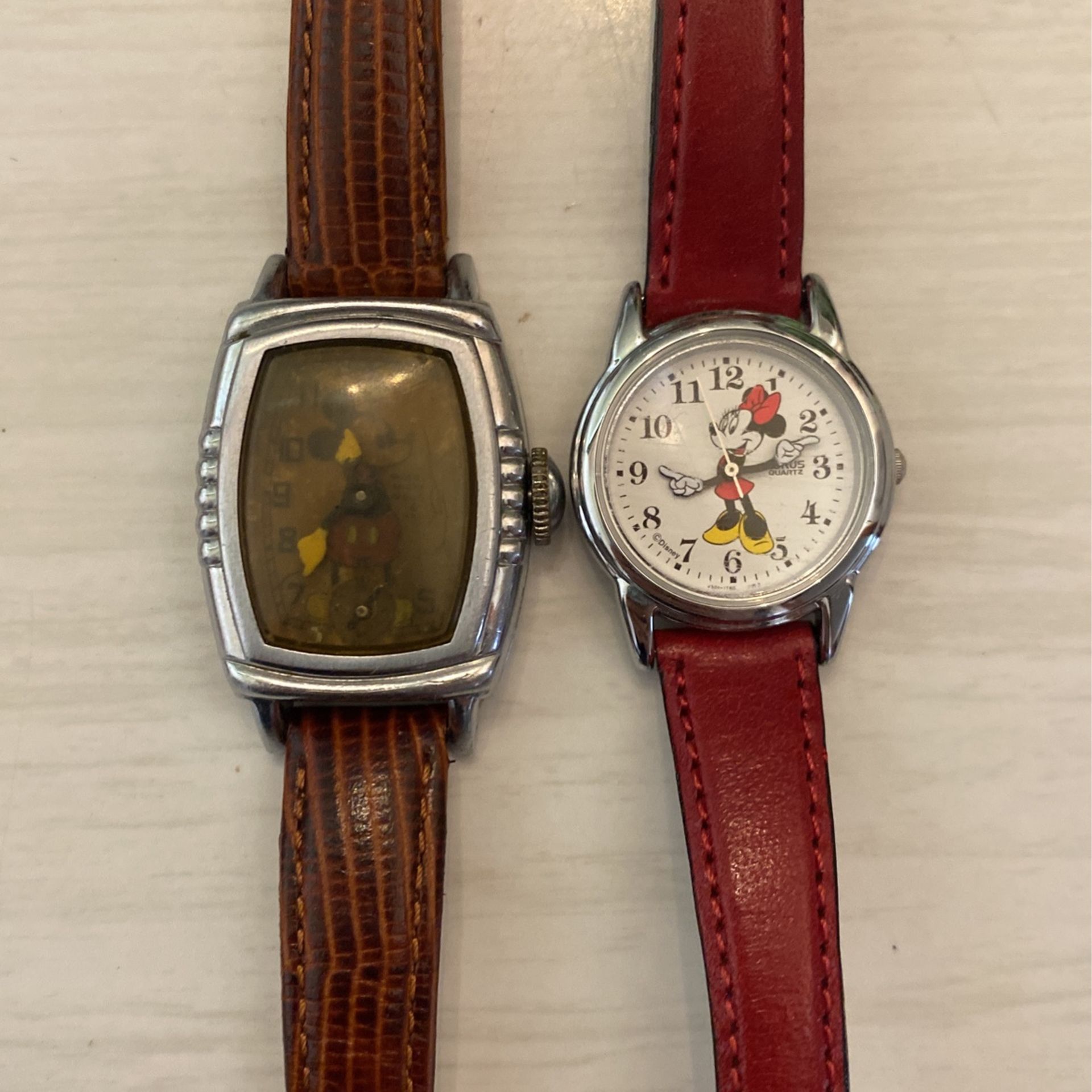 Vintage Mickey & Minnie Mouse watches
