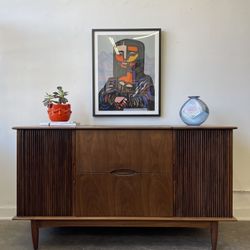 Mid Century Walnut Credenza 