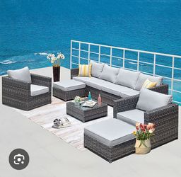 Fully Assembled High Quality Patio Set Gray Or Light Gray Patio Sofa Set 🆕🚛🚎🛺🆕