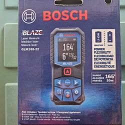 New, Nuevo,  Bosch
BLAZE 165 ft. Dual Power Battery Laser Distance Tape Measuring Tool w/ Color Screen & Measurement Rounding