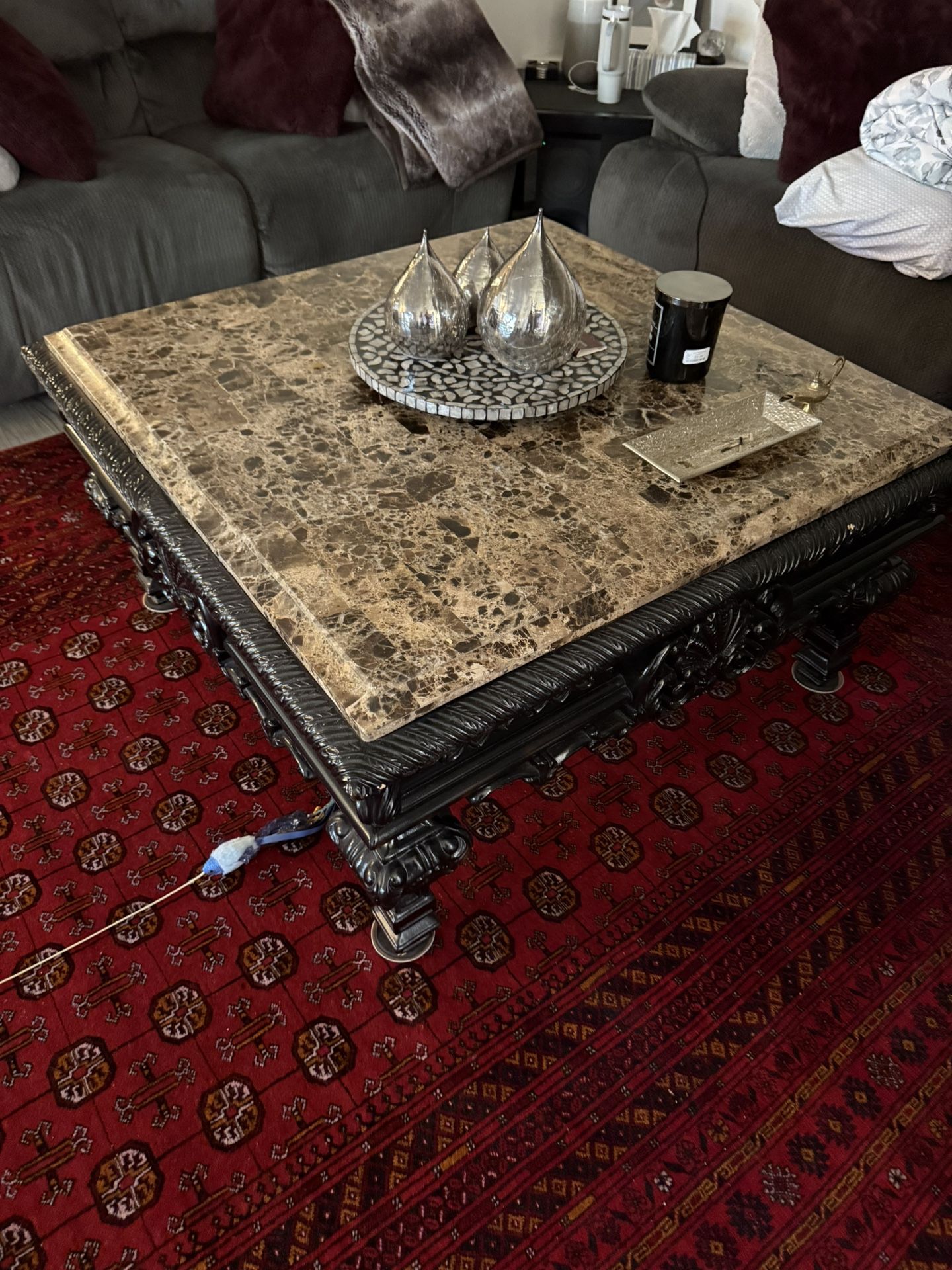Marble Coffee Table, Side Table And Butler Table - 3 Pc Set (or best offer) 