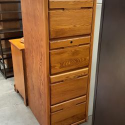 4 Drawer Wood Filing File Cabinet Organizer 