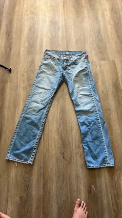 True Religion Light Wash Straight Jeans size 33