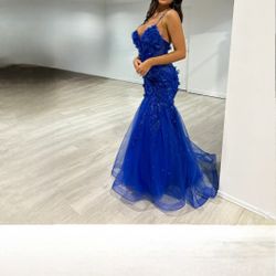 Royal Blue glittery mermaid style dress / SIZE 4 / PROM / PROM DRESS / PARTY DRESS/ FORMAL DRESS