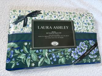 RARE! Laura Ashley Bramble Vine NEW & SEALED NIP Twin Flat Sheet DEAD STOCK