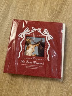 Brand New Red Photo Album – 40 Refillable Sheets (80 Pages Total)