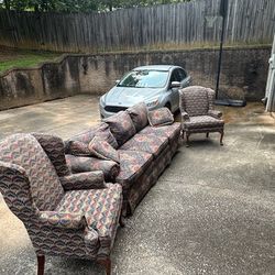 Couch And Two Wing Chairs