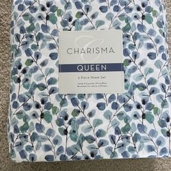 New Queen 4 Piece Sheet Set $25