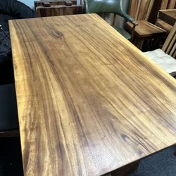 Desk Made Of Suar Wood 31.5” H x 31” Deep x 51.5” Long 