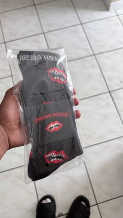 Chrome Hearts Red Lips Socks