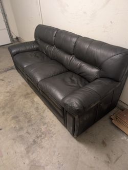 Black Leather Sofa