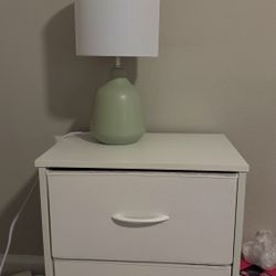 2 Nightstands + 2 Lamps 