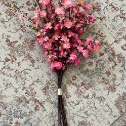 Gorgeous Artificial Flowers Cherry Blossom Branches 37” In Great Condition